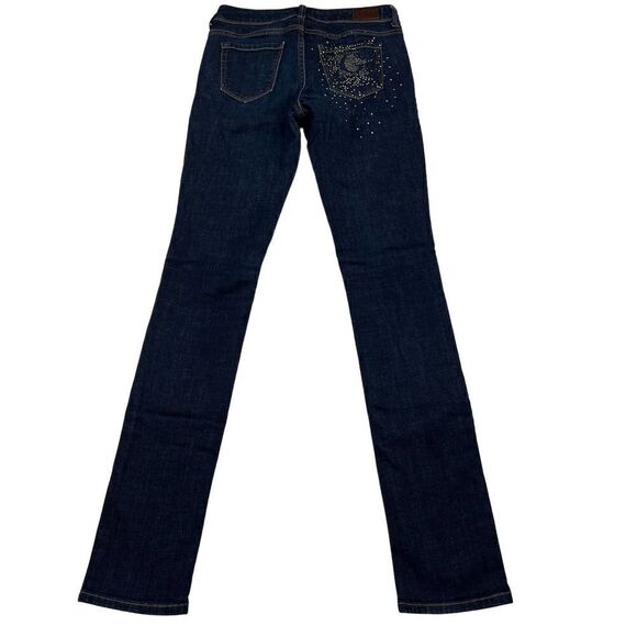 Pre-Loved Guess Women Denim Skinny Blue Jeans Cotton Straight Leg Pants US 26 - Picture 4 of 16